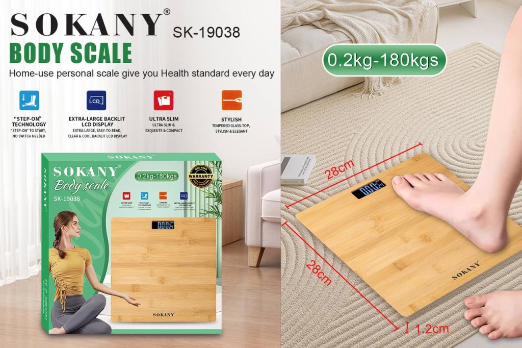 ជញ្ជីងថ្លឹងគីឡូមនុស្ស SOKANY