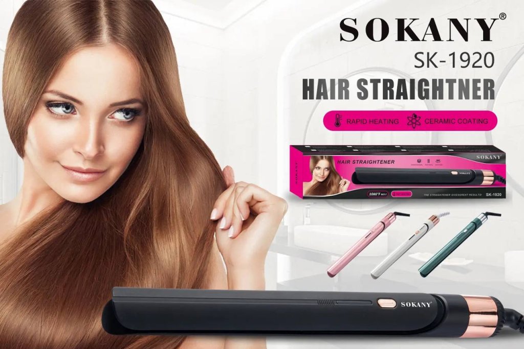 ម៉ាស៊ីនកៀបសក់ត្រង់ភ្លីតូច SOKANY