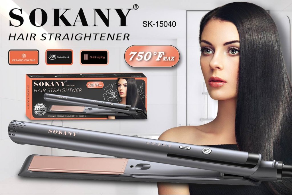 ម៉ាស៊ីនកៀបសក់ត្រង់ភ្លីតូច SOKANY