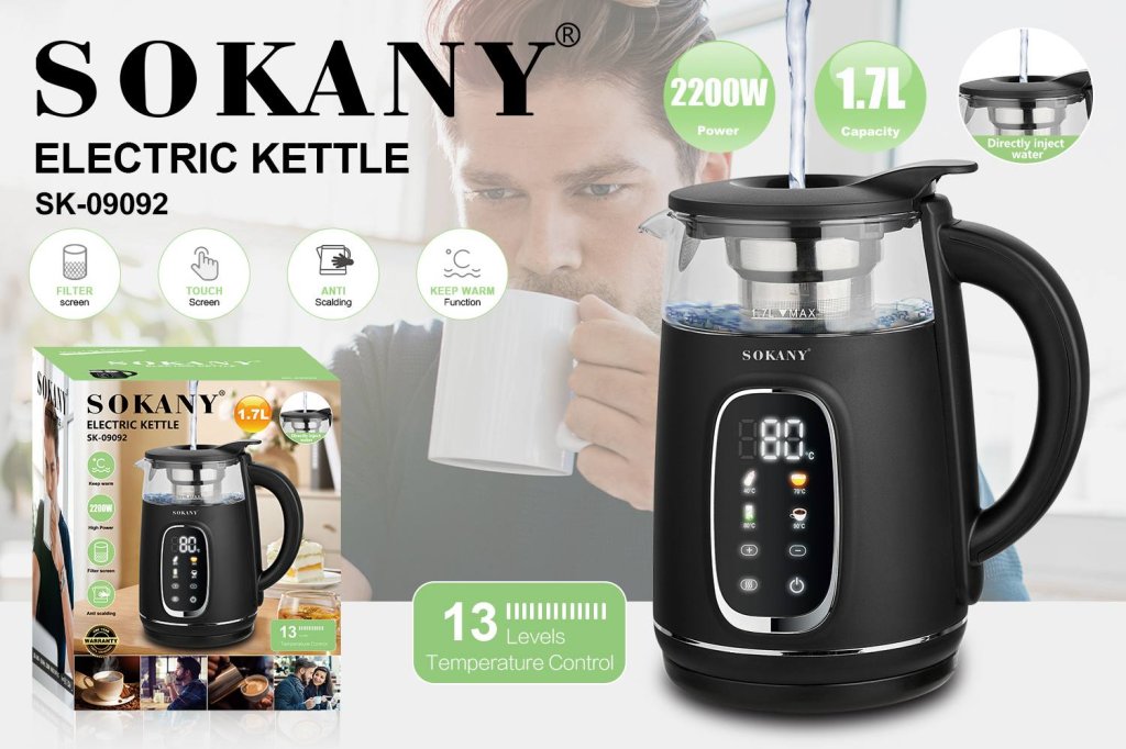 ការដាំទឹកអគ្គិសនី កំណត់និងរក្សារកំដៅ SOKANY